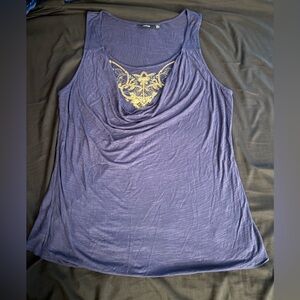 Women’s Apt.9 sleeveless draped front gold sequins and beading embellished top